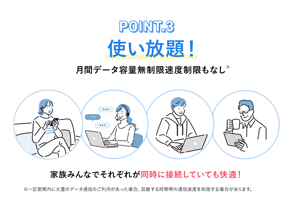 POINT.3 使い放題！